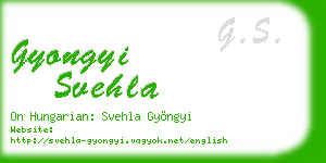 gyongyi svehla business card